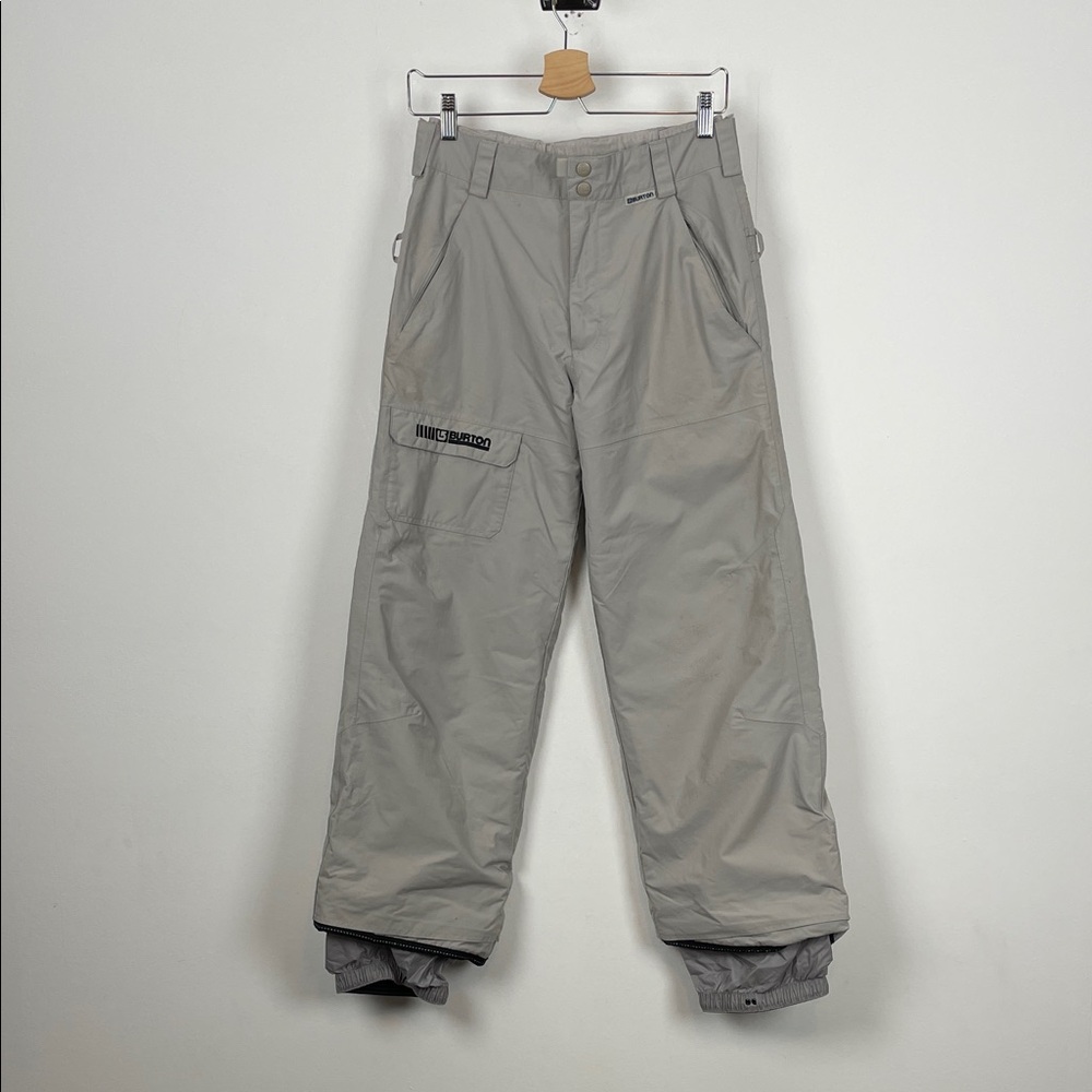 Burton Snowboard Ski Adjustable Pull Waist Women's XL Gray Lined Winter Pants